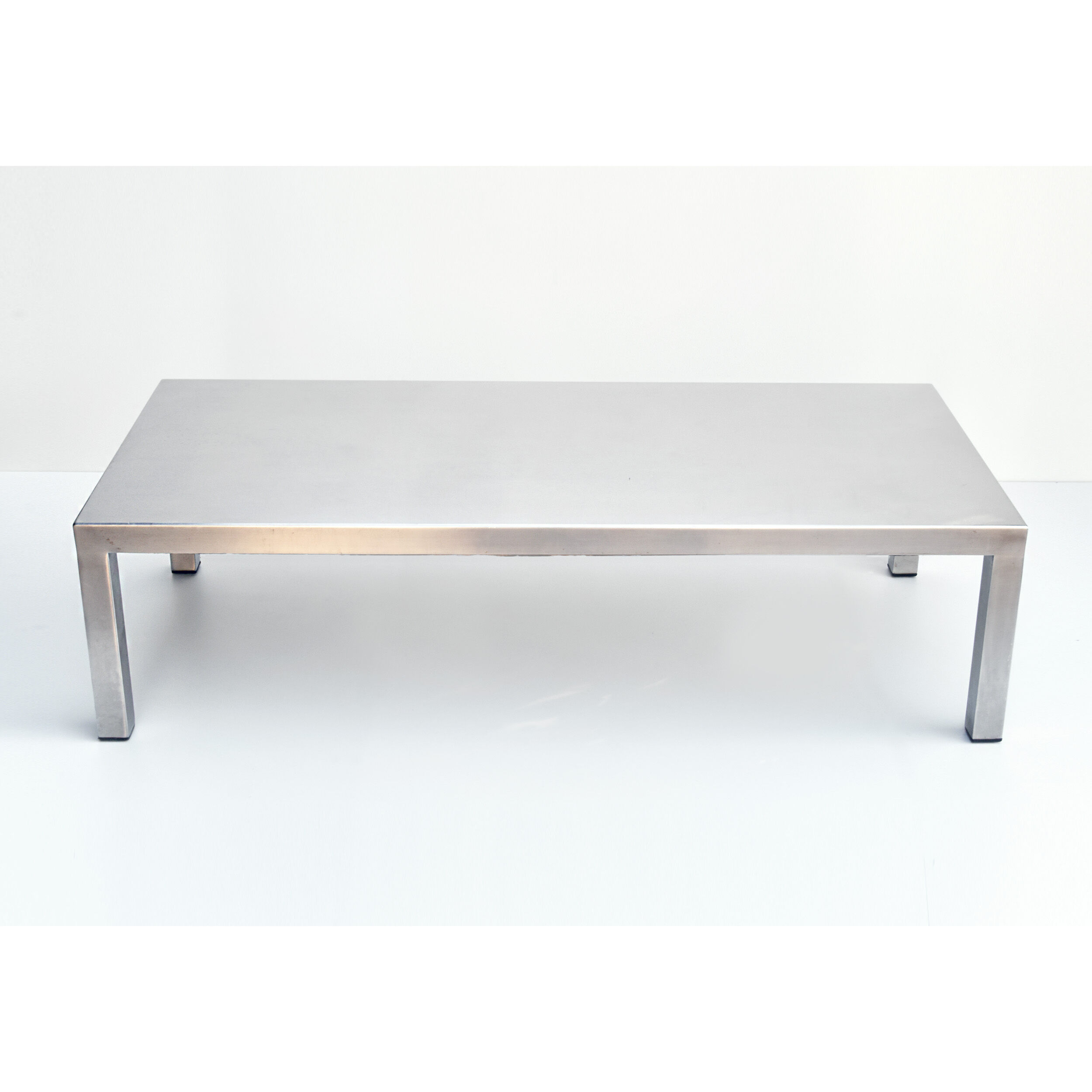 Coffee table in stainless steel 70s