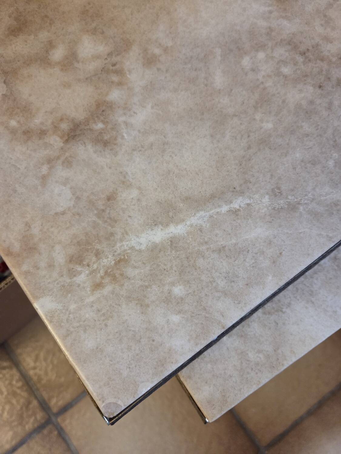 Nested tables in brass and marble, 1950.