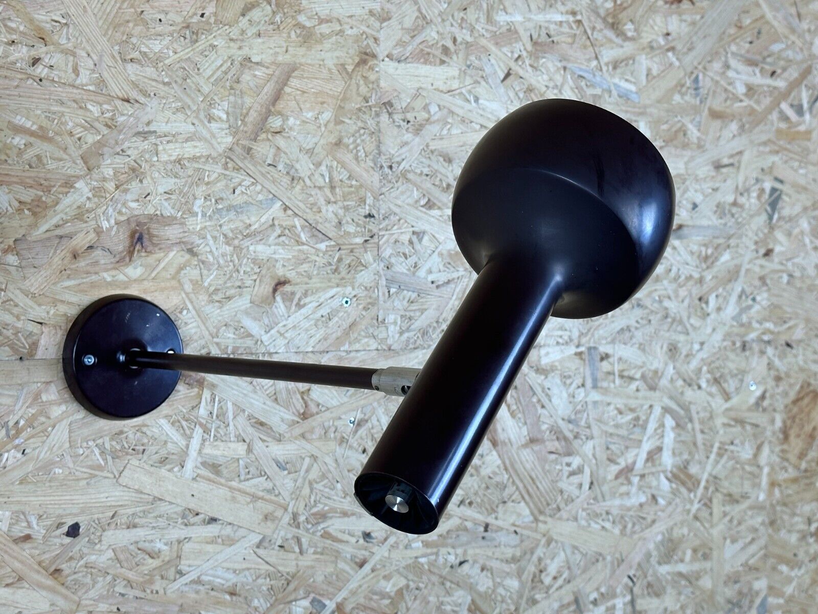 60's 70's Lamp Fixture Wall Lamp Metal & Chrome Brown Space Age Design