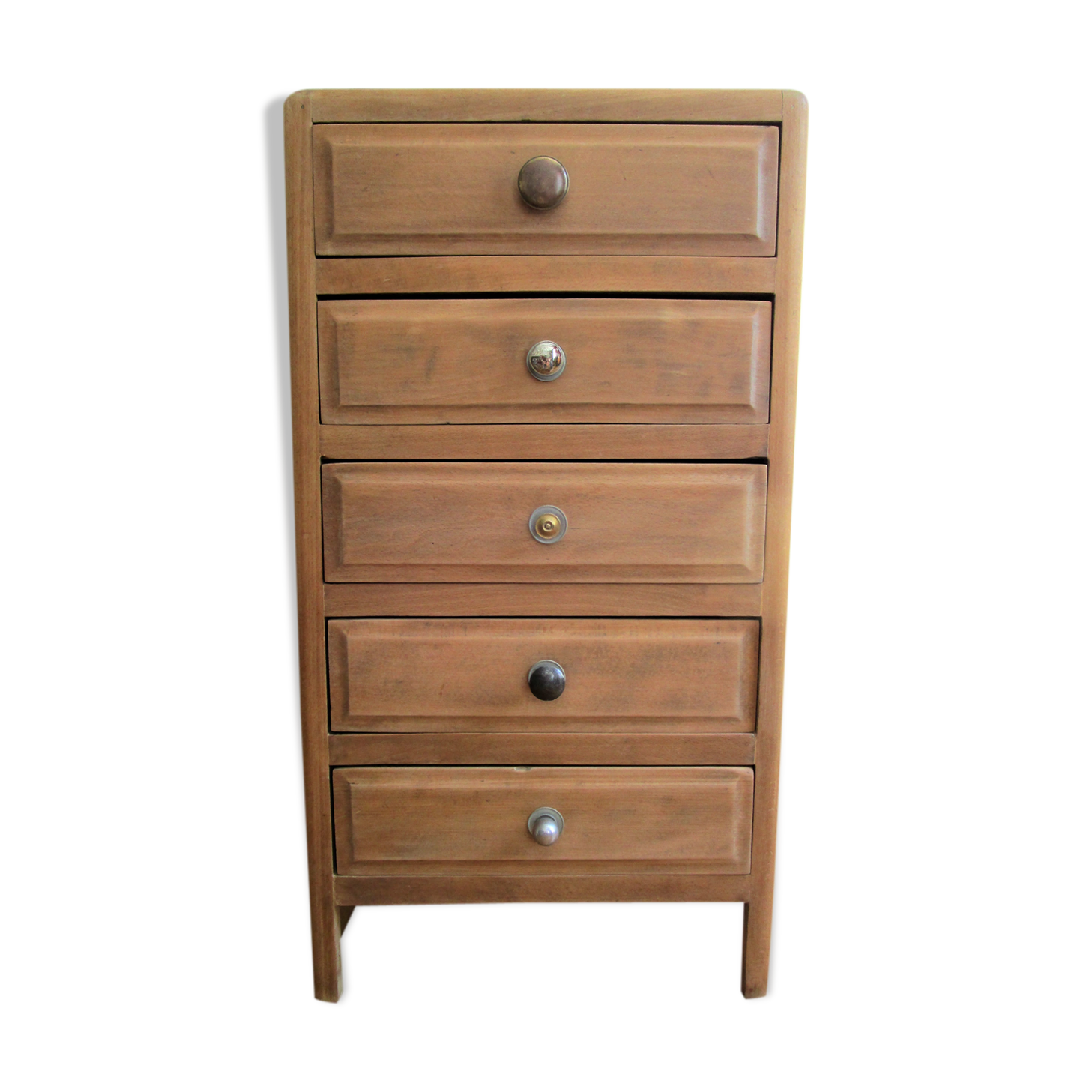 Wooden dresser five drawers vintage 50s