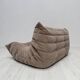 1990s vintage original taupe Alcantara Togo 2-seater by Michel Ducaroy for Ligne Roset