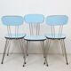 Chaises en formica à pieds eiffel
