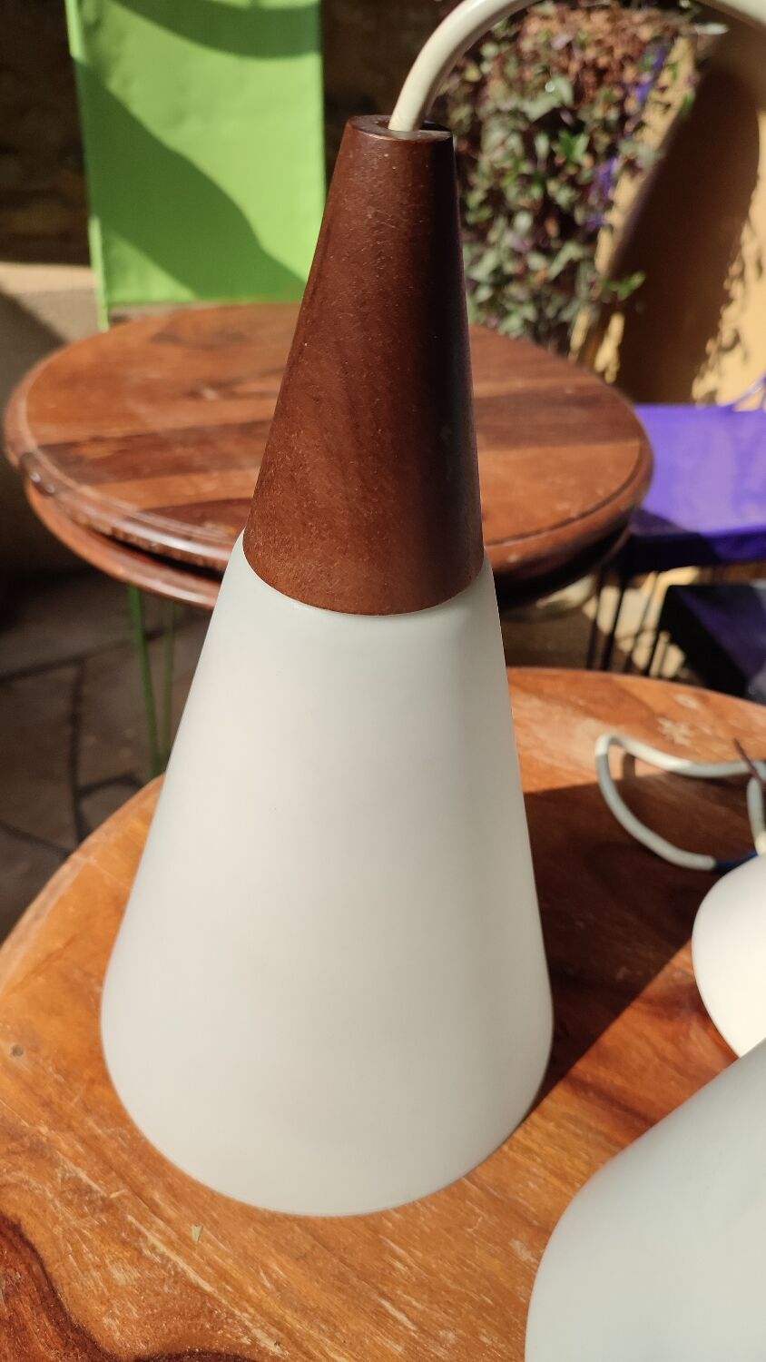 Pair of Scandinavian design pendant lamps