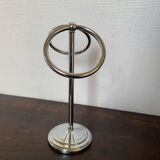 Chrome countertop towel rack