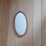 Oval wicker mirror 38 cm