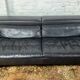 Jori designer sofa in brown leather 3 seats