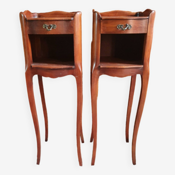 2 vintage Louis 15 style bedside tables