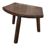 Old vintage wooden tripod milking stool