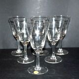 Meisenthal, series of 6 carved glasses