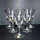 Meisenthal, série de 6 verres à vin en verre soufflé taillé