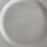 Set of large round white earthenware dishes from Creil and Montereau, 19th century