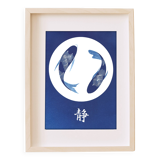 Koi carp cyanotype