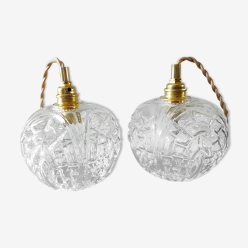 Paire de baladeuses globes vintage