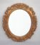 Oval mirror in gilded and carved wood. Vintage mirror. Wall mirror.