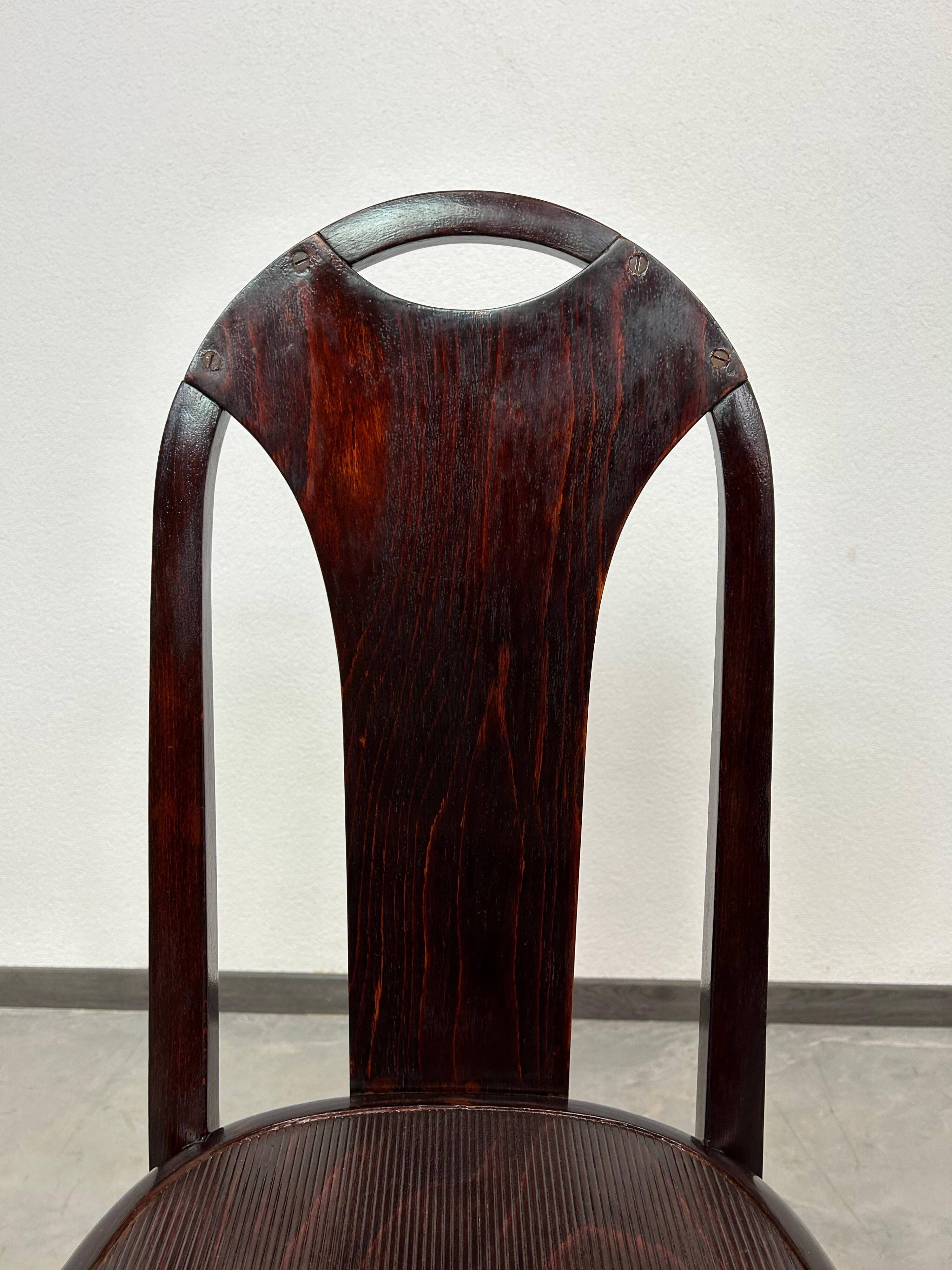 Secession dining chair no. 373 attributed to Josef Hoffmann/Otto Prutscher for J&J Kohn