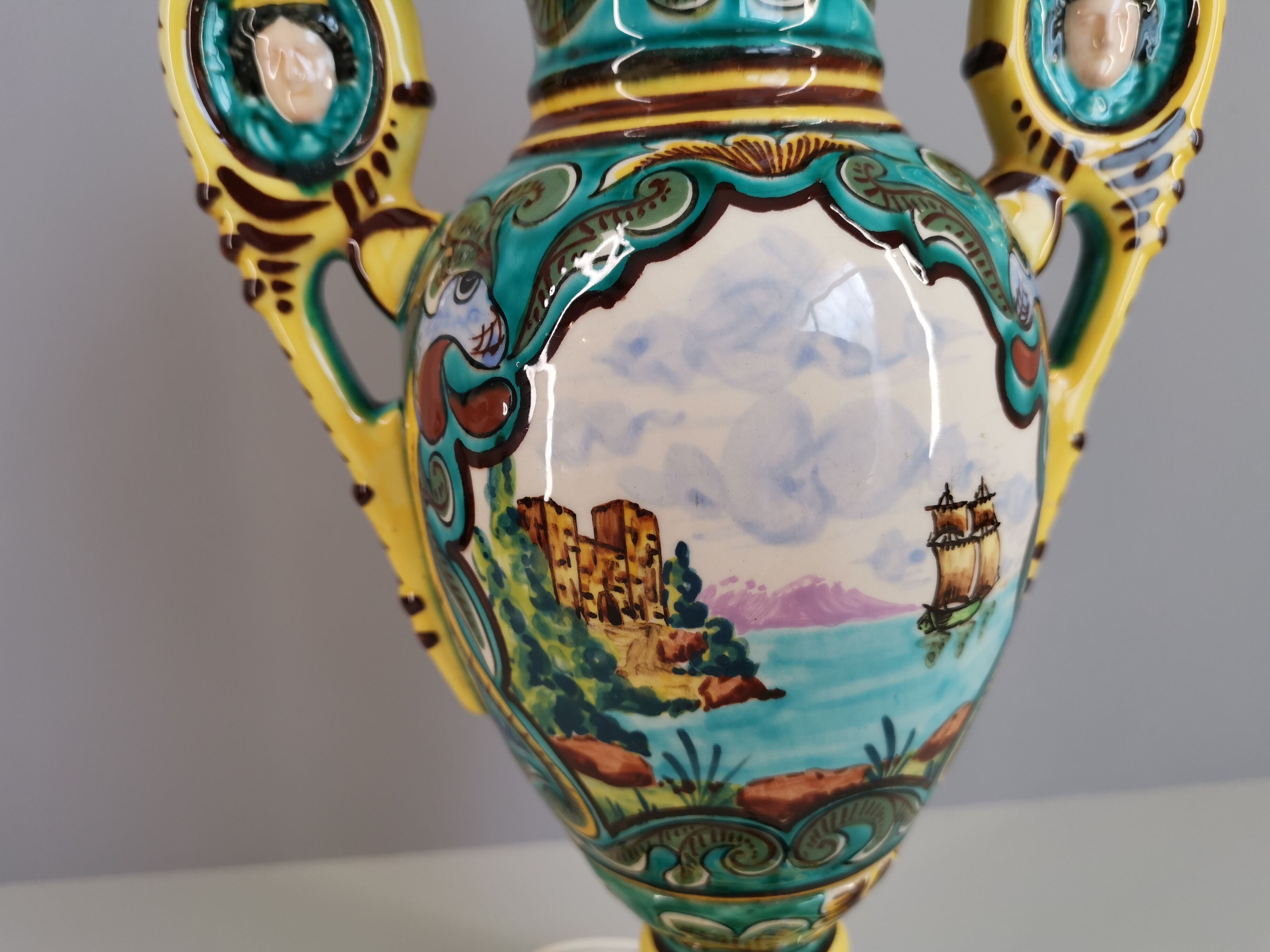 Gabriel Fourmaintraux Pottery of Desvres lamp base