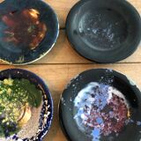 Service 6 vintage ceramic plates