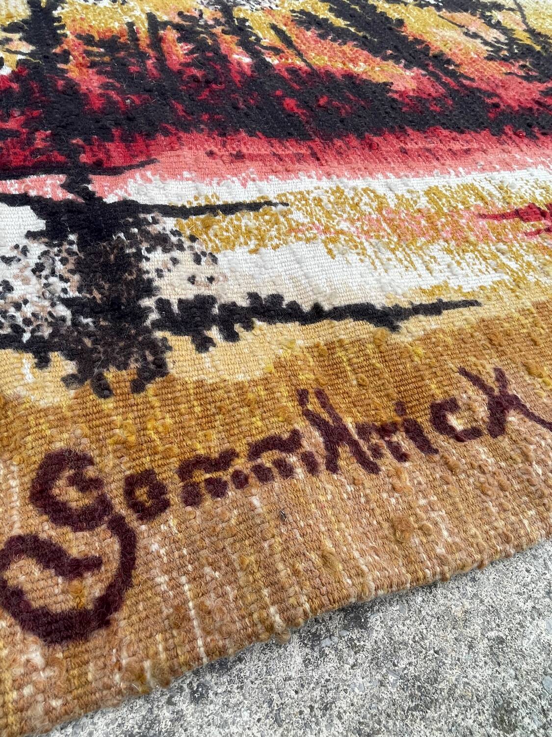 Tapisserie sérigraphie d’Aubusson Crépuscule de Gemmanick