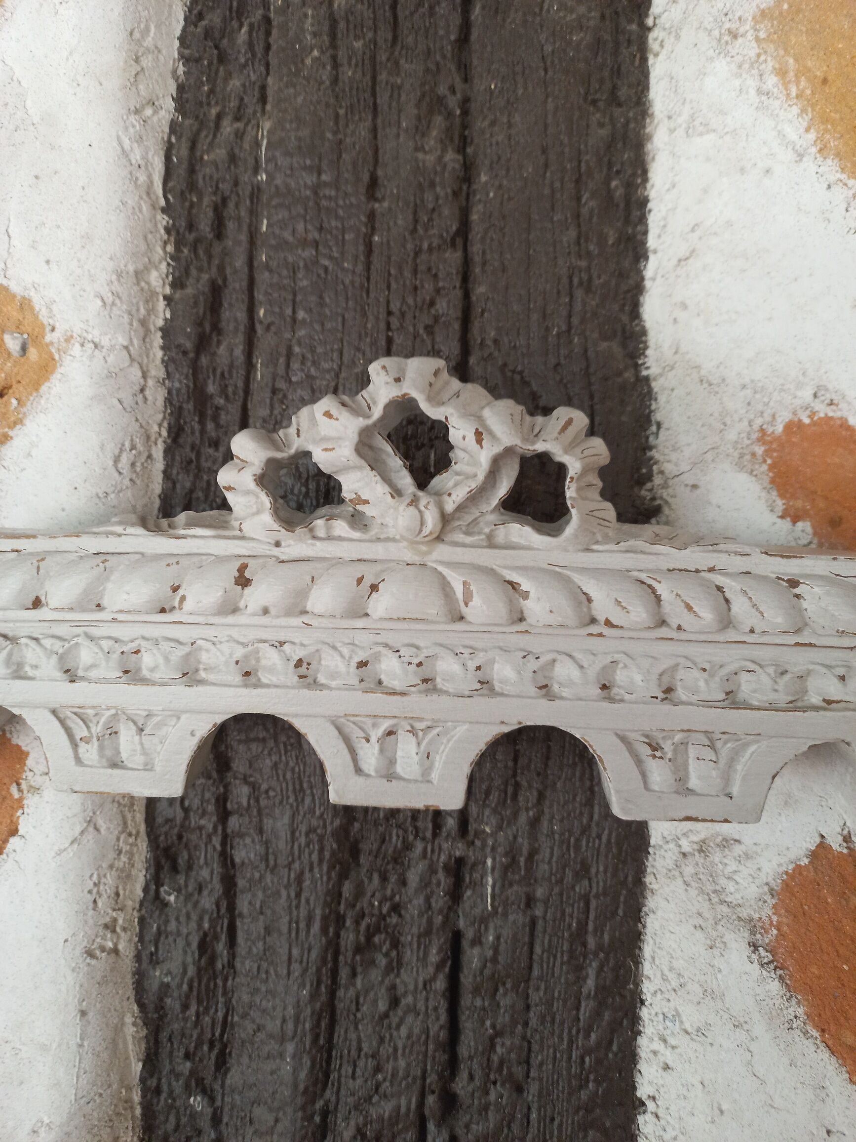 Fronton boiserie murale style Louis XVI