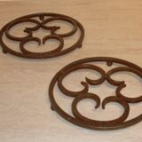 Pair of 2 wrought iron mats