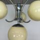Lampe suspendue chromée art déco