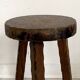 Tabouret pieds Tripod brutaliste bois massif