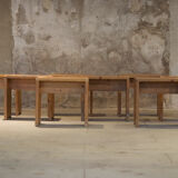 Series of eight stools Les Arcs Charlotte Perriand