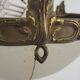 Art Deco pendant light in gilded brass and Clichy glass