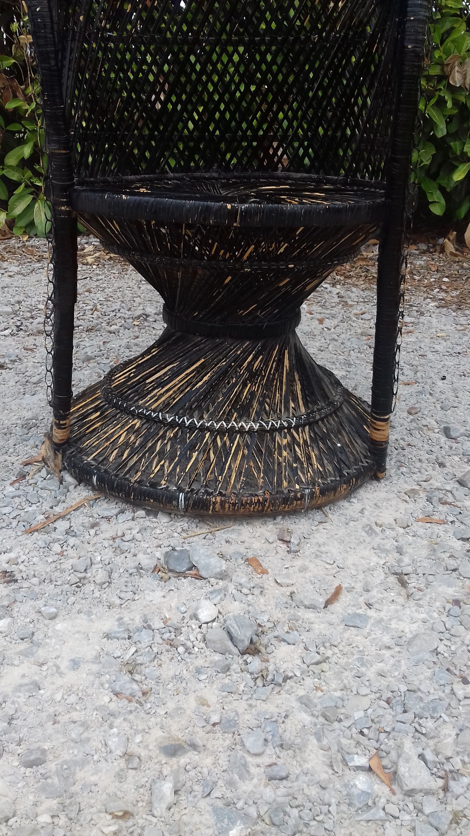 Armchair emmanuel in vintage wicker