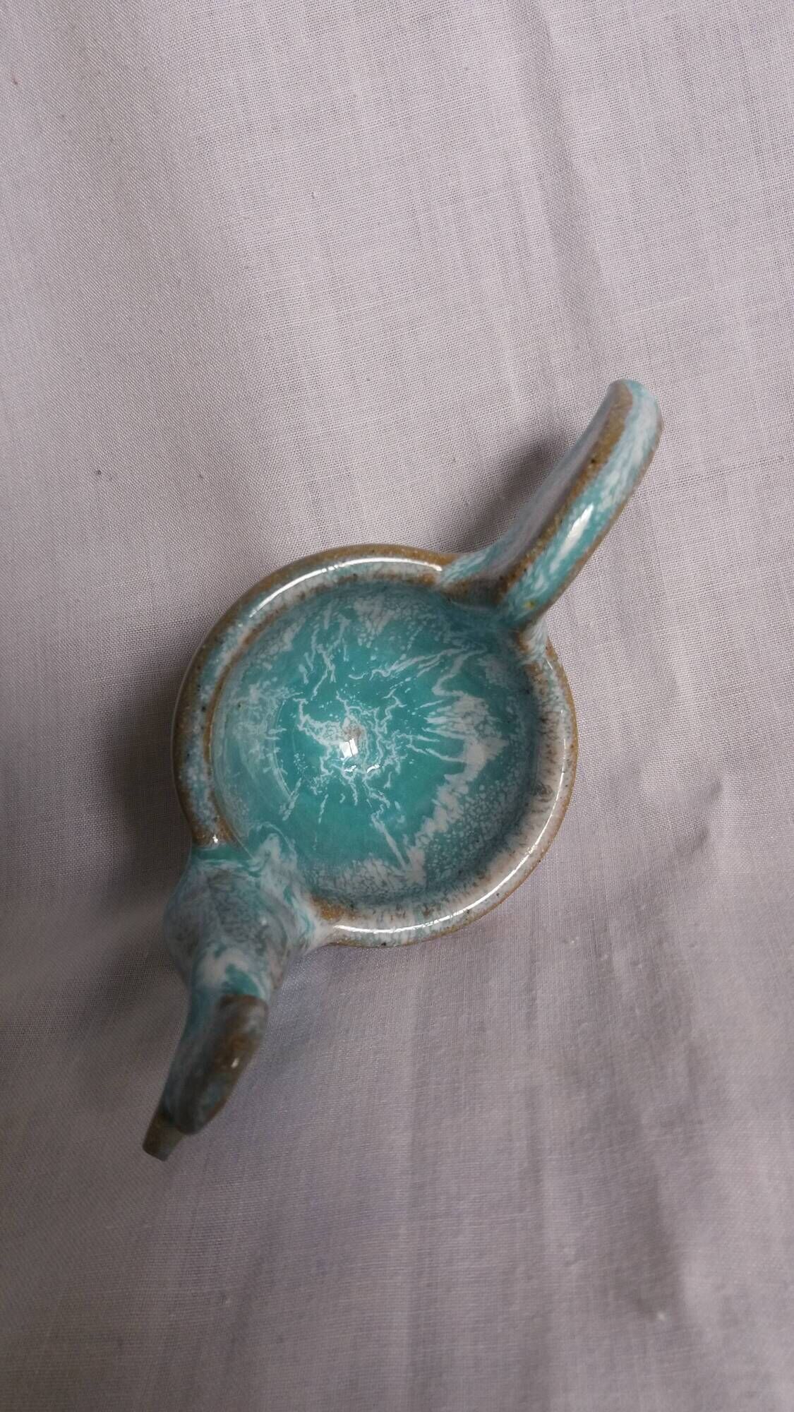Coquetiers Poteries de la Vallée Noire grès du Berry gris et turquoise