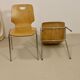 Pair of stackable chairs in Plywood plywood. Ref Leo.