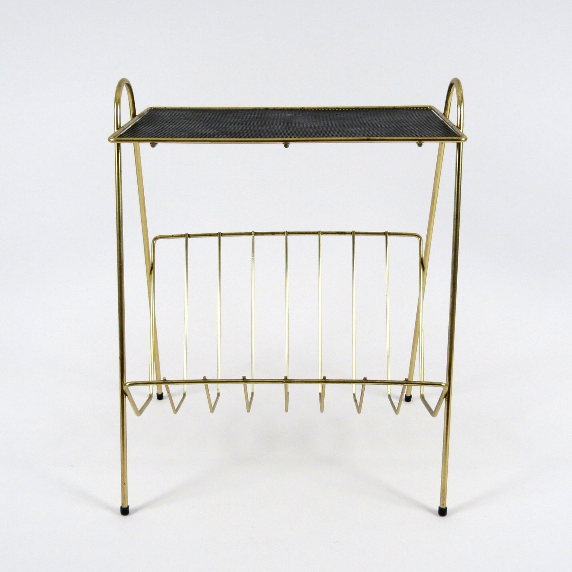 Brass magazine rack 1950s
