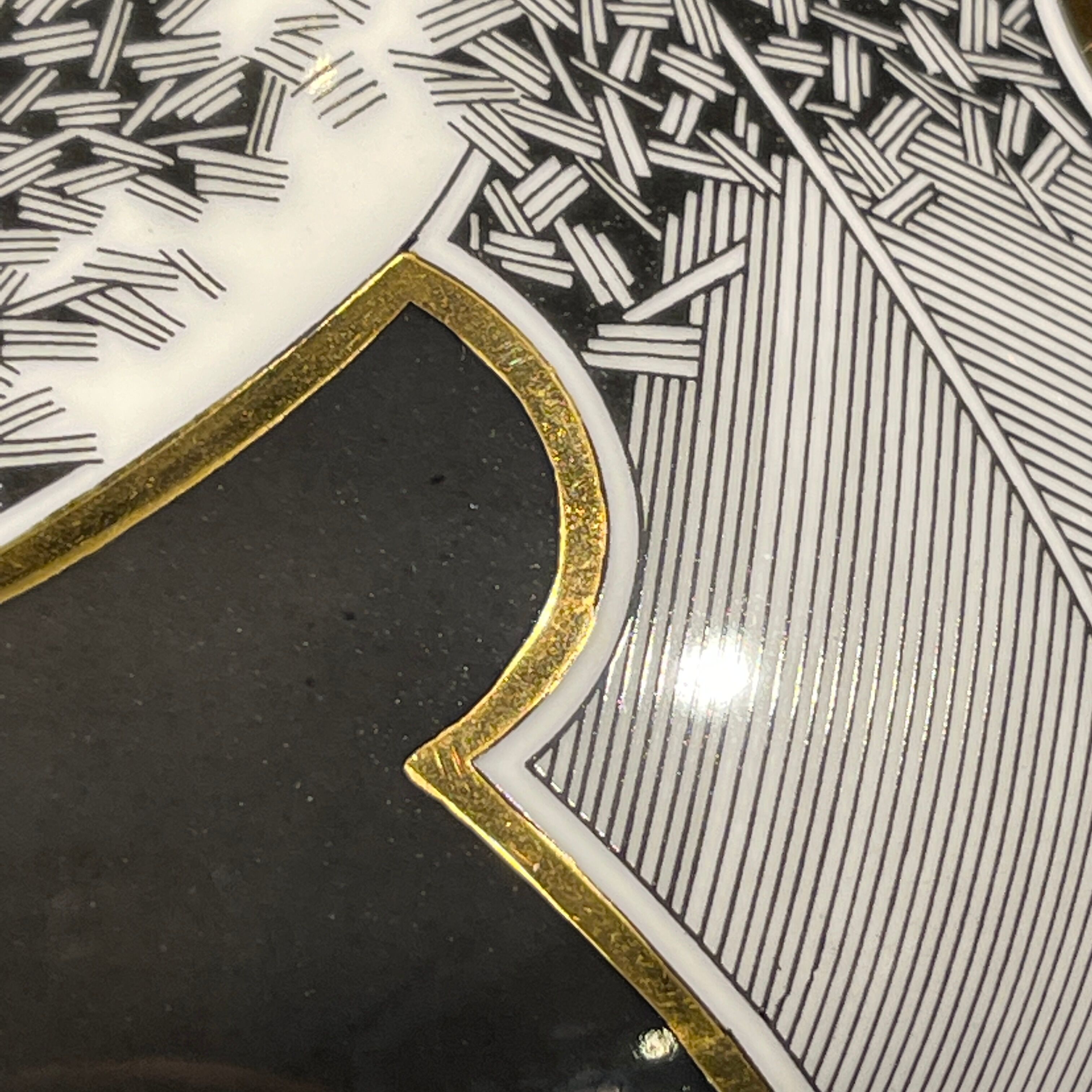 Vase by endre szasz for hollohaza hungary, golden porcelain, 1970s