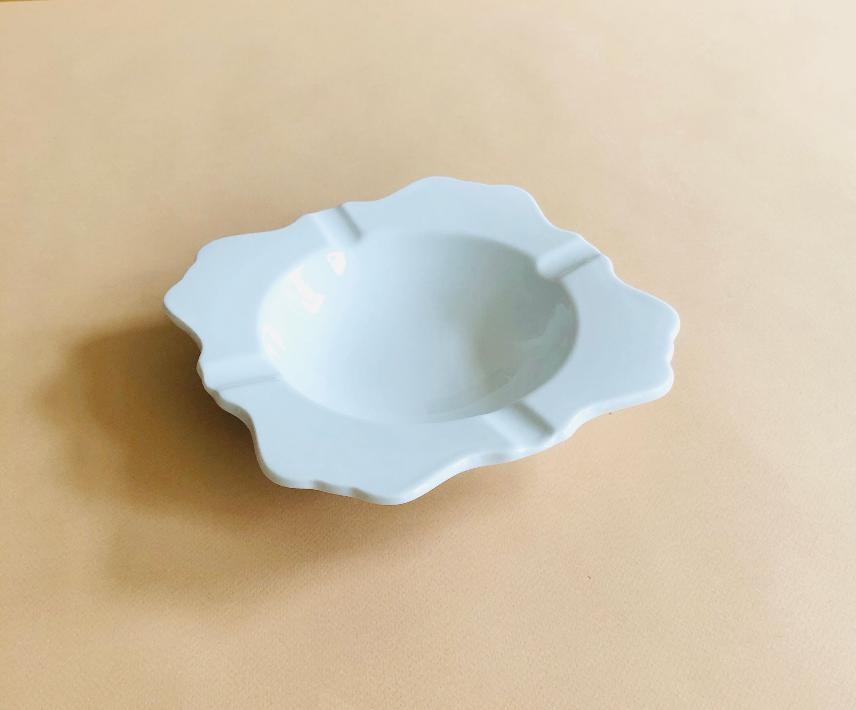 Large old limoges porcelain ashtray