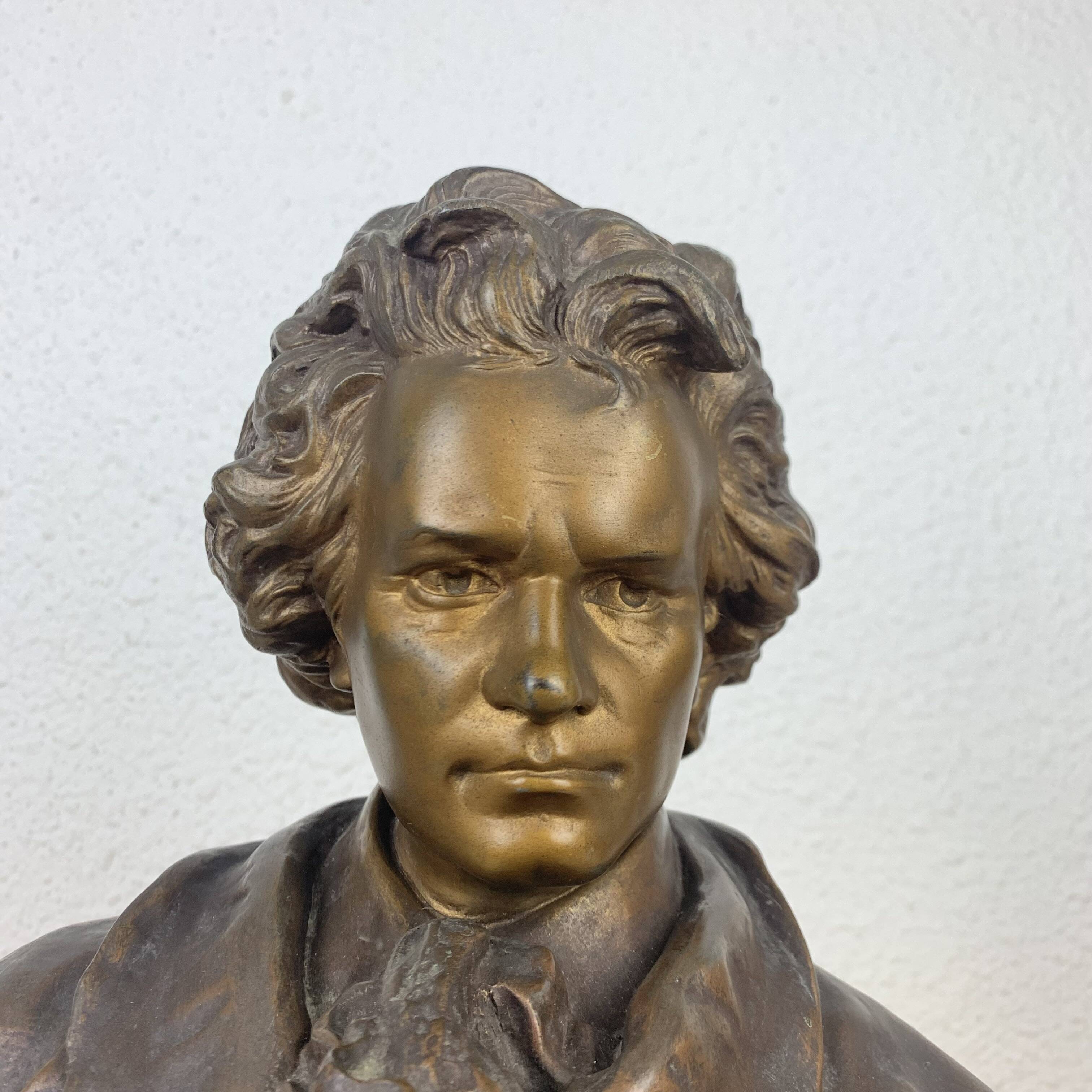Buste Beethoven régule d'après Gaston Leroux