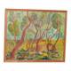Original Swedish Oil on Panel – “Wavy Trees” by Bertil Almgren