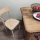 Square farmhouse table in solid oak.