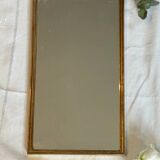 Vintage gold wooden rectangular mirror