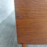 commode pieds compas, osier, vintage