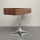 Rare petite commode avec 6 tiroirs, en bois de teck avec base en chrome par George Nelson pour Herman Miller, États-Unis, années 1950.