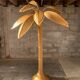 Pencil Reed rattan bamboo coconut palm tree floor lamp, Mario Lopez Torres, 1970s