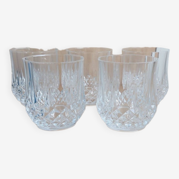 Set of 5 vintage crystal glasses