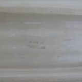 Plate of asparagus with a sauce.