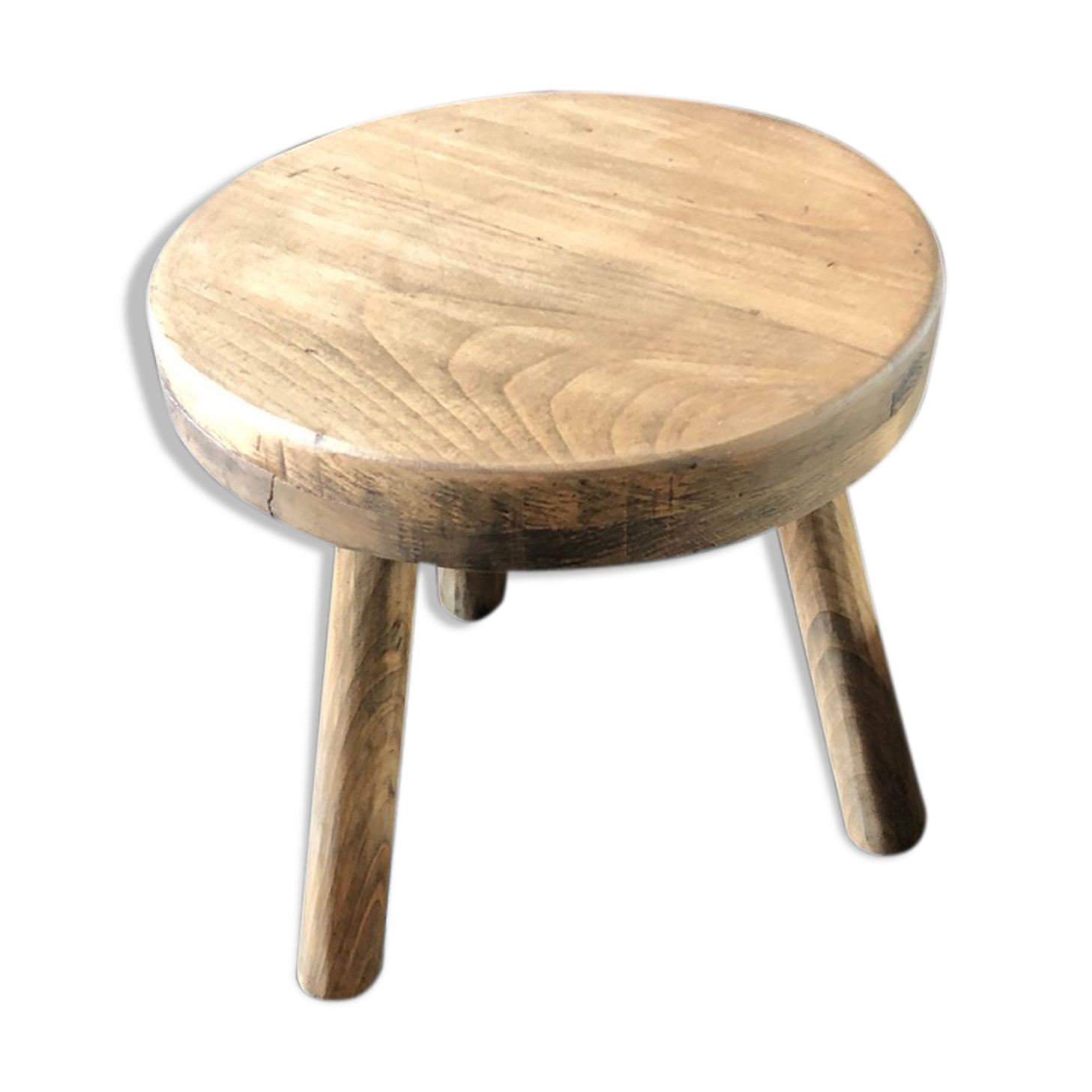 Massive oak tripod stool