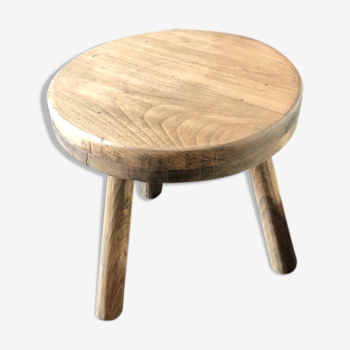 Massive oak tripod stool