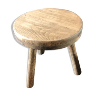 Massive oak tripod stool