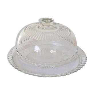 Presentation plate and bell in arcoroc glass