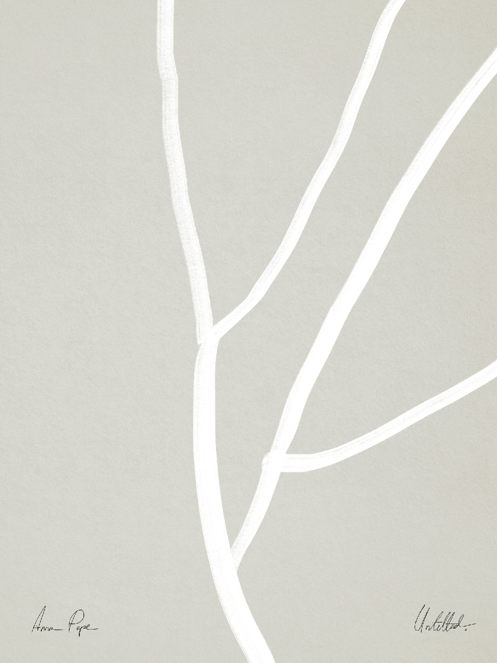 Abstract lines on grey giclee print, 50x70cm