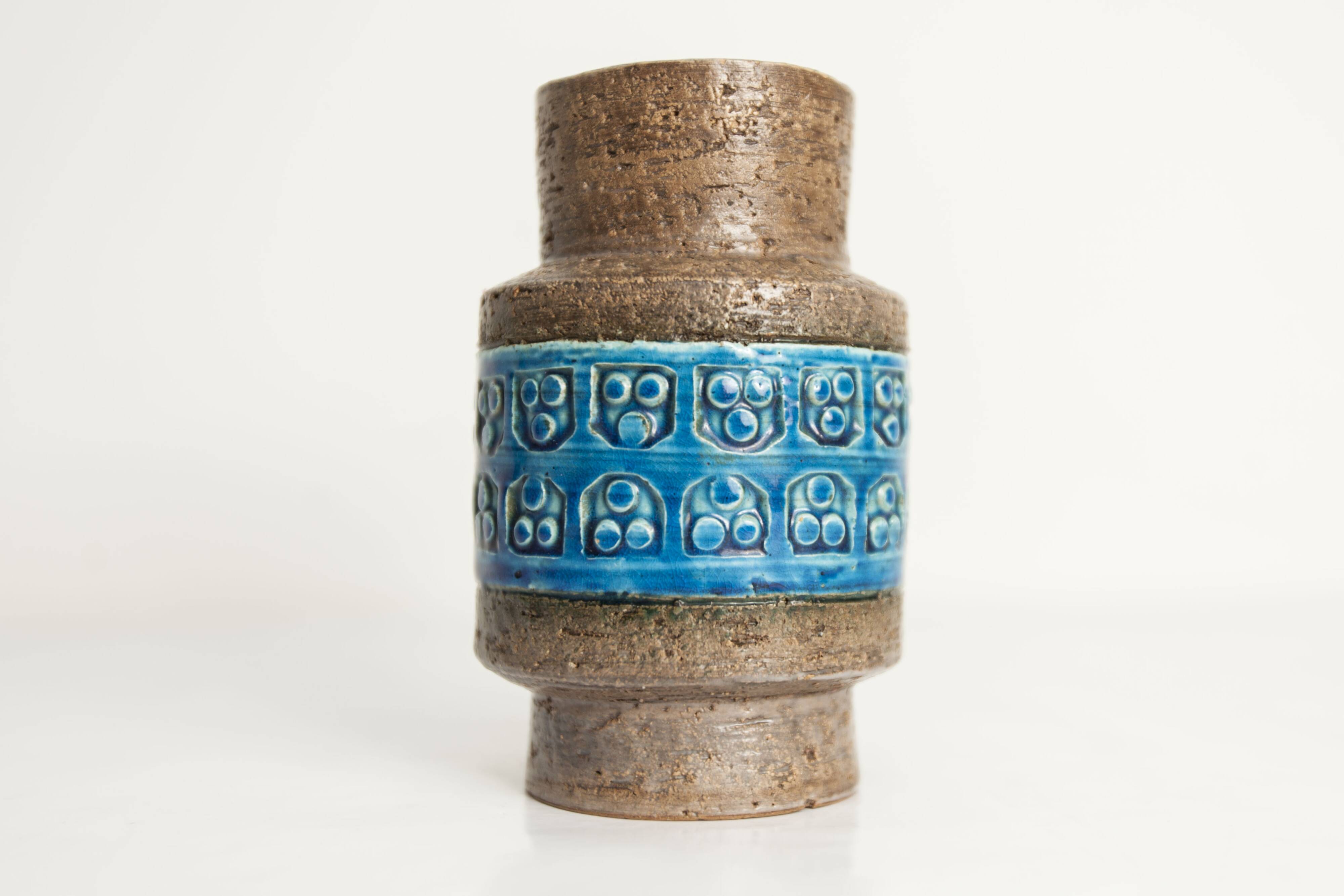 Vintage Italian vase by Aldo Londi for Bitossi 1960 Height 12cm
