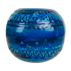 Vase boule Aldo Londi Rimini bleu pour Bitossi